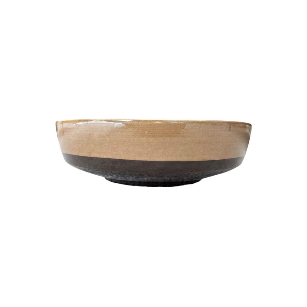 Vintage Franciscan Discovery Tahiti Serving Bowl MCM Brown Stoneware 9.5" USA